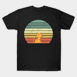 cat watching sunset T-Shirt